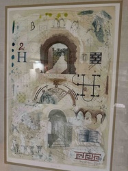 Architectural Study Mixed Media Artwork 'Homage to Wren' by Salvador Dalí (Unconfirmed)