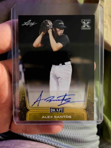 Alex Santos Autographed 2022 Leaf Draft Baseball Rookie Card