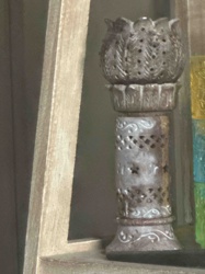Perforated Lotus-Top Decorative Incense Burner or Candle Holder