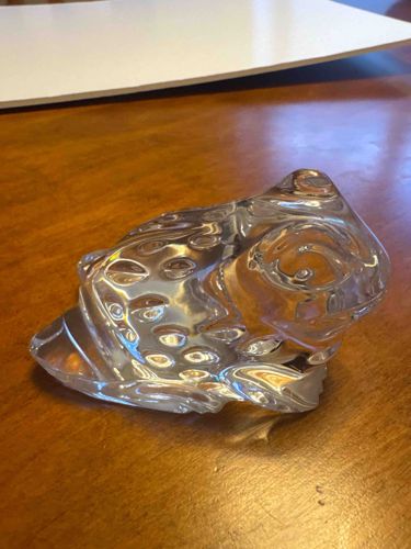 Waterford Crystal Frog Paperweight / Figurine