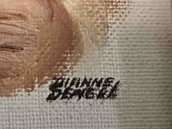 Signed Canvas Fragment by Dianne Segel