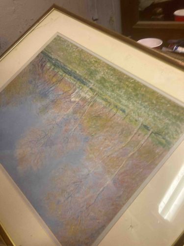 Framed Pastel Landscape Print