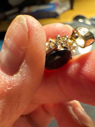 Gold-Plated Sterling Silver Oval Gemstone Pendant