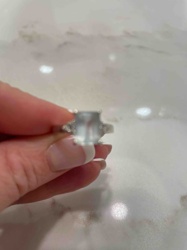 Rectangular Gemstone Ring with Side Accents