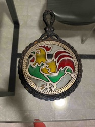 Vintage Cast Iron Rooster Trivet
