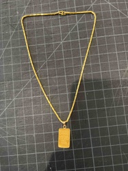 Gold Bar Pendant Necklace