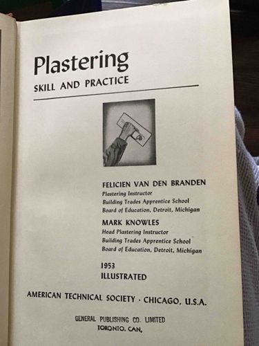 Plastering: Skill and Practice (1953 Textbook)