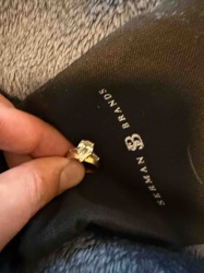 Pear-Shaped Diamond Ring with Baguette Side Stones