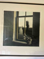 Window View with House and Tree