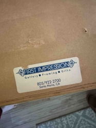 Framed Artwork Backing with 'First Impression' Label