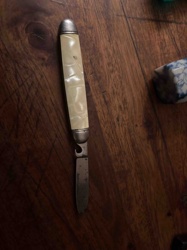 Vintage Mother-of-Pearl Handled Pocket Knife with Bottle Opener