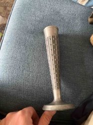 Pewter Bud Vase with Riveted Texture