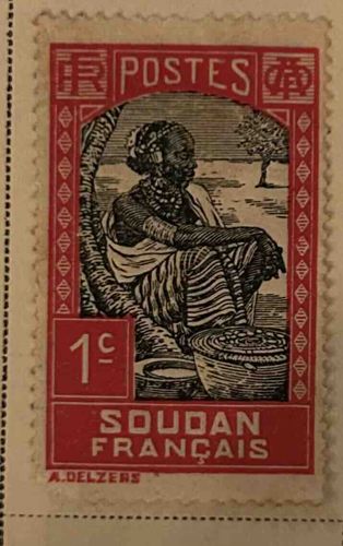 French Sudan 1 Franc Postage Stamp (1F)