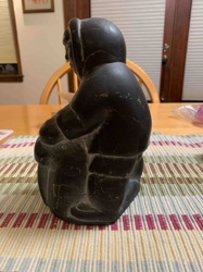 Inuit Soapstone Sculpture of a Crouching Figure