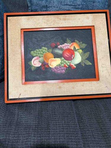Framed Still Life Fruit Art (Likely Print or Painting)