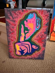 Abstract Figural Canvas Painting