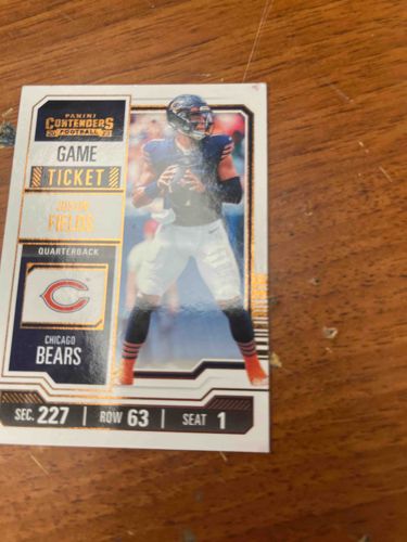 2021 Panini Contenders Football Justin Fields 'Game Ticket' Trading Card