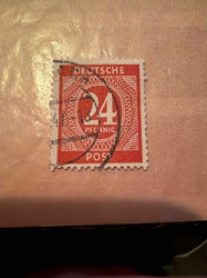 German Empire 'Germania' 24 Pfennig Postage Stamp