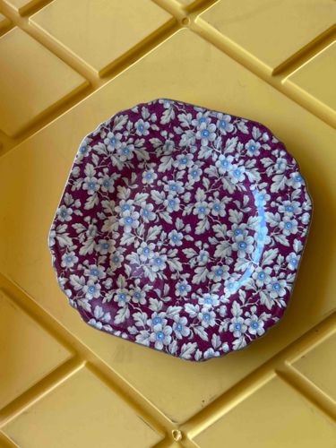 Floral Pattern Ceramic Plate