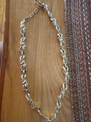 Silver-Toned Knot Link Necklace