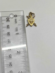 Fleur-de-lis and Swords Shield Charm/Pendant