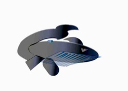 Stylized Whale/Marine Animal Graphic
