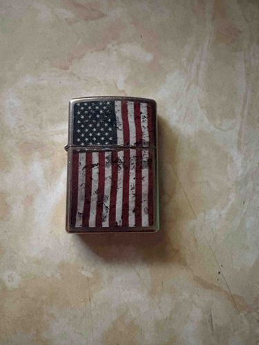 Distressed American Flag Zippo-Style Lighter