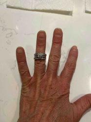 Old European Cut Diamond Wedding Ring Set