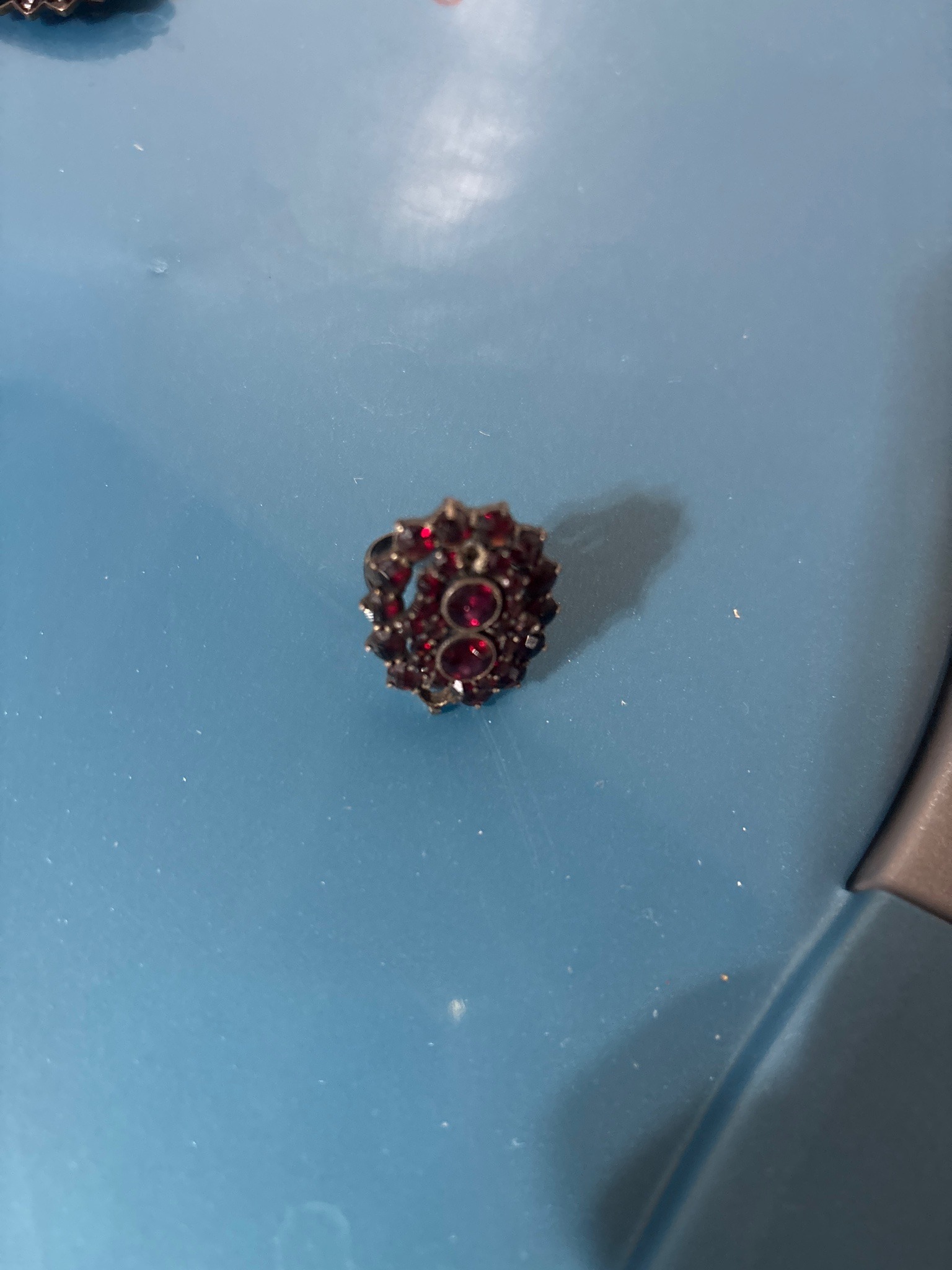 Submitted photo of Bohemian garnet cluster ring