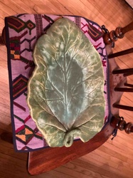 Leaf-Shaped Ceramic Dish/Platter