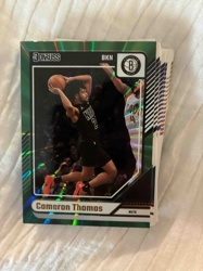 Cameron Thomas 2022 Donruss Optic Basketball Card (Green Shock Prizm)