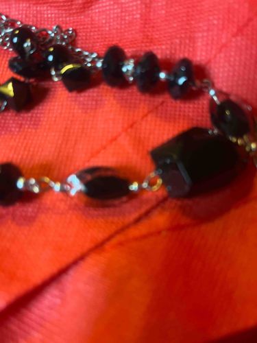 Black Beaded Necklace or Bracelet