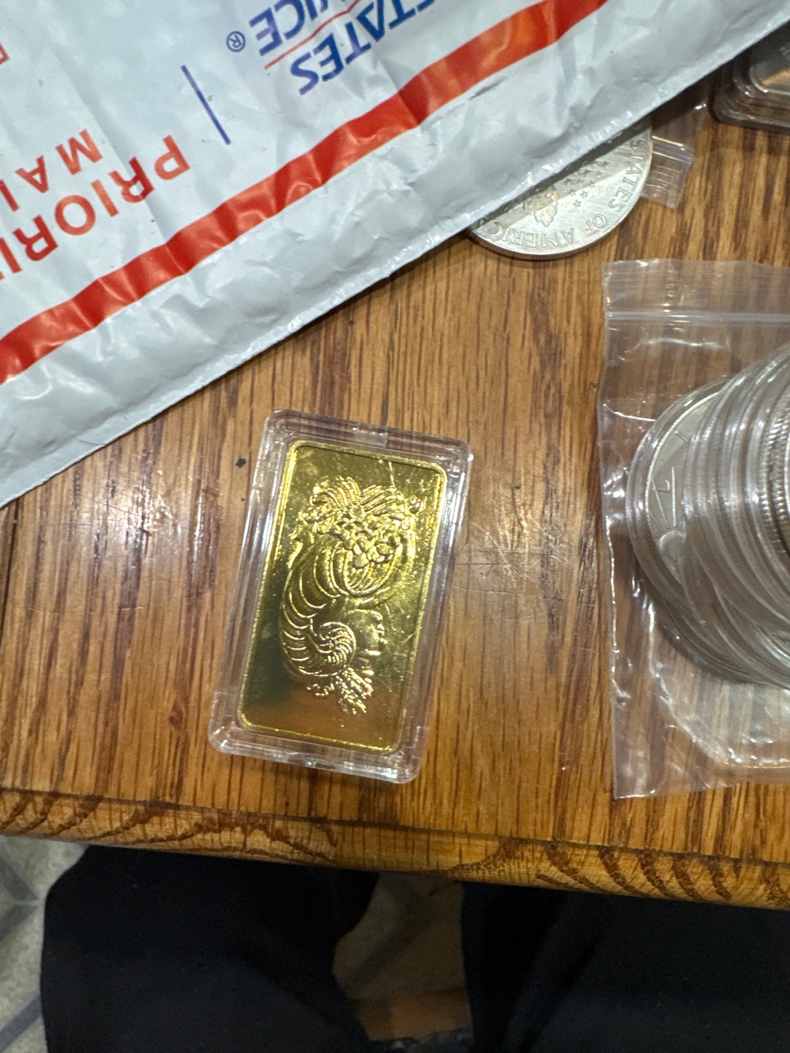 Submitted photo of Gold bullion bar (unauthenticated)
