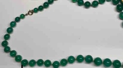 Graduated Green Beaded Necklace