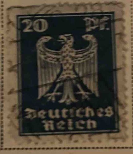 German Empire 20 Pfennig Postage Stamp