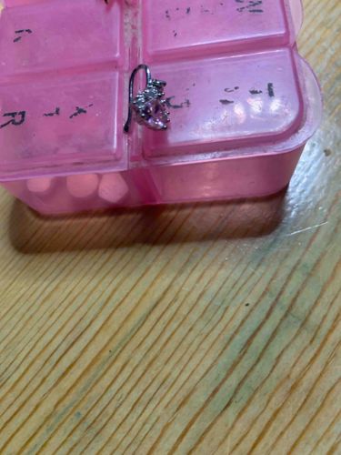 Heart-Shaped Pink Crystal Dangle Earring