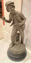 Figurine of a Newsboy or Young Boy with Satchel