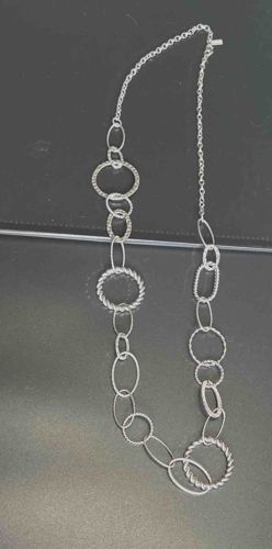 Daisy Fuentes Silver-Tone Mixed Link Necklace