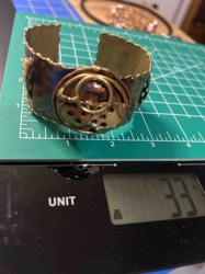Art Nouveau Style Wide Cuff Bracelet