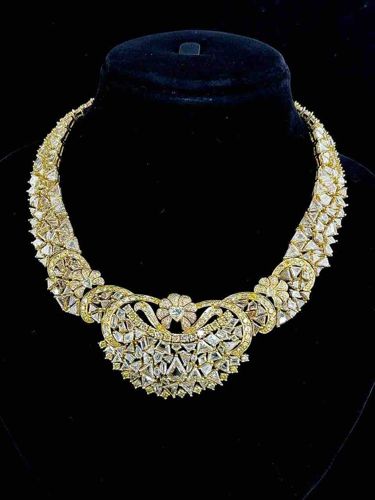 18K Gold and Diamond Statement Necklace