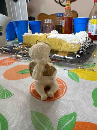 Seated Cherub Figurine Ornament