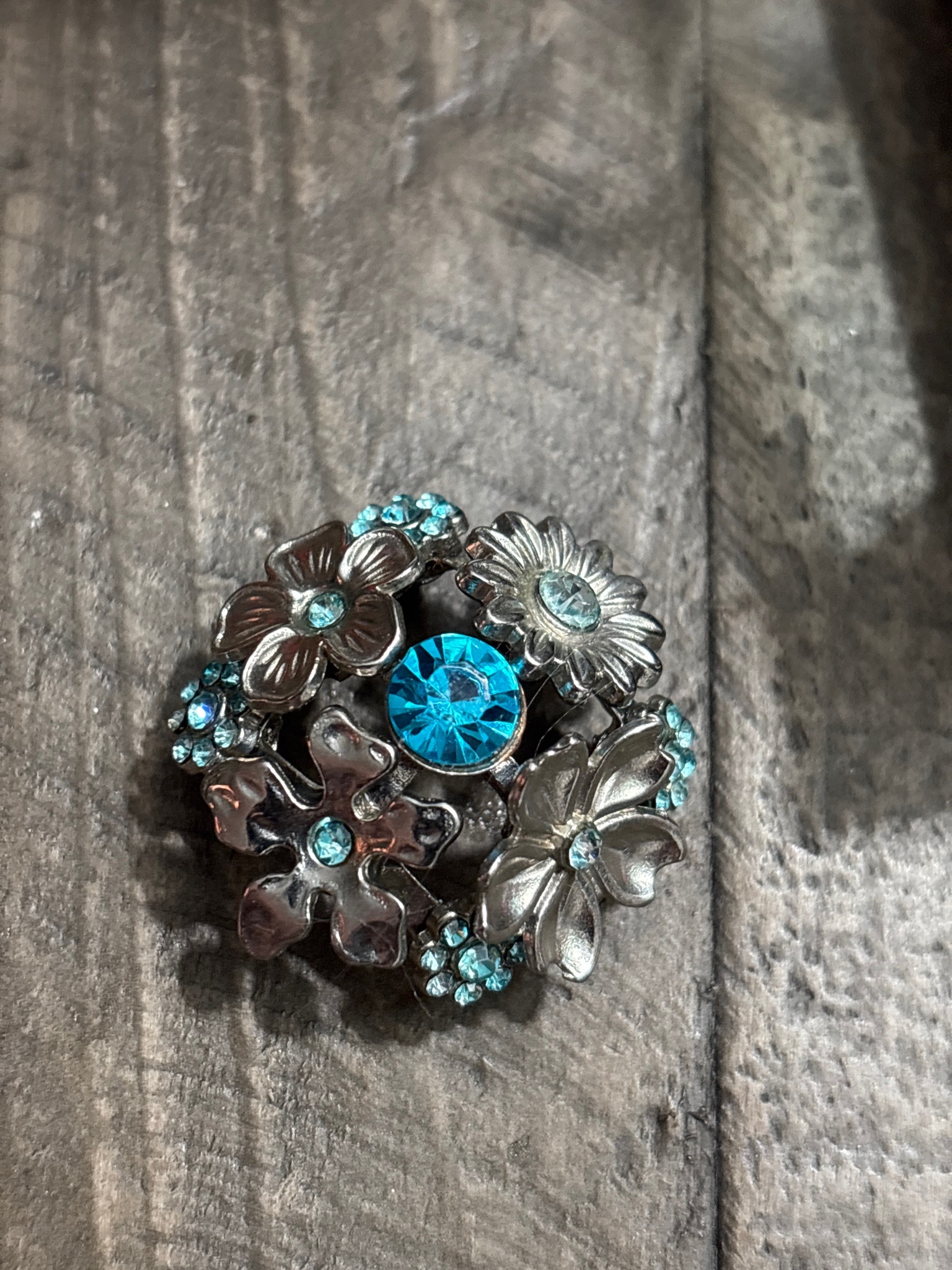 Submitted photo of Rhinestone floral cluster brooch