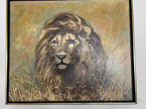 Oil Painting: Portrait of a Lion