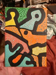 Abstract Dotted Canvas Painting