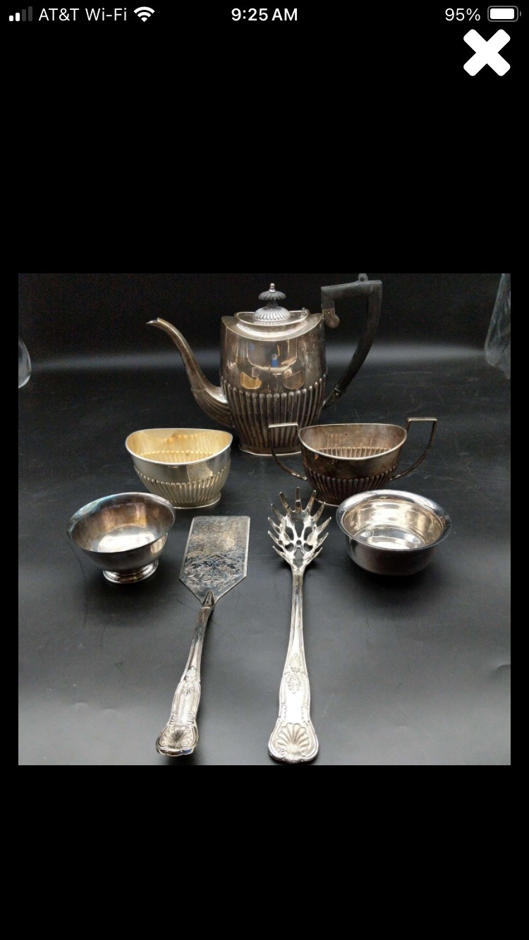 Submitted photo of Silver-plated and sterling tableware group (unauthenticated)