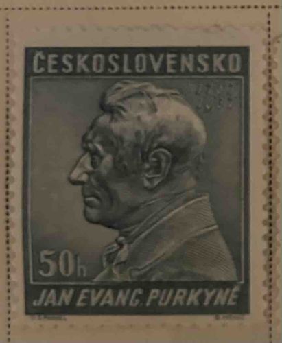 Czechoslovakian 50h Jan Evang. Purkyně Postage Stamp