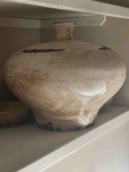 Distressed Craquelure Ceramic Vase