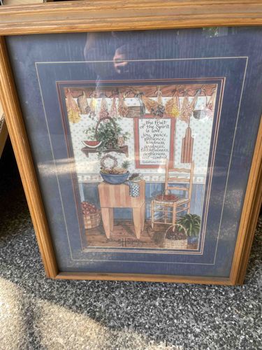 Framed 'The Fruit of the Spirit' Kitchen Art Print