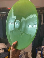 Translucent Green Plastic Dish or Basin