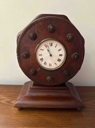 Antique Porthole-Style Ship's Desk Clock